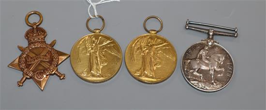 Three WWI medals to Private McNeil, Gordon Highlanders, and one medal to Captain Robertson